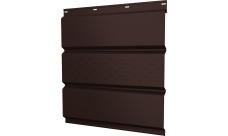 Софит металлический Классик v01 Grand Line центральная перфорация 0,45 PE с пленкой RAL 8017 шоколад (3м)