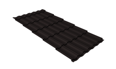 Металлочерепица "Квинта Юг" 0,5 Satin Matt RAL 9005 черный