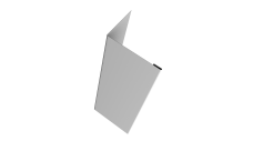 Нащельник (для калиток и ворот) 25х35 жалюзи Milan, Tokyo, Palermo 0,7 PE RAL 9003 сигнальный белый (L1,68)