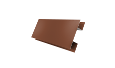 Планка H-образная стыковочная сложная Grand Line 0,5 Satin с пленкой RAL 8004 терракота (2м)