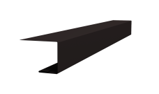 Планка завершающая для Кликфальц Pro 0,45 Drap-double TX RAL 9005 черный (3м)