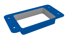 Приемник воды прямоугольный Vortex Lite PE RAL 5005 сигнальный синий