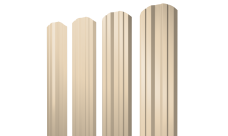 Штакетник Twin фигурный 0,45 Drap TX RAL 1015 светлая слоновая кость