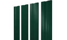 Штакетник Twin с прямым резом 0,5 Satin Matt RAL 6005 зеленый мох