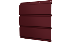 Софит металлический Классик v01 Grand Line без перфорации 0,45 Drap TX с пленкой RAL 3005 красное вино