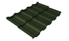 Металлочерепица "Квинта Уно" ("Kvinta Uno") 0,5 Satin Matt TX RAL 6020 хромовая зелень