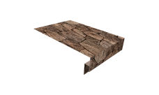 Планка околооконная сложная 300х50х18 (j-фаска) Grand Line 0,45 Print Elite King Stone TwinColor (2м)