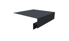 Планка околооконная сложная Экобрус Grand Line 200х50х25 0,45 PE-Double с пленкой RAL 7024 мокрый асфальт (2м)