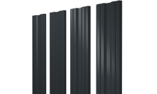 Штакетник Twin с прямым резом 0,5 Satin Matt RAL 7016 антрацитово-серый