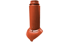 Выход канализации Krovent Pipe-VT 110/125 Изолированный красно-коричневый