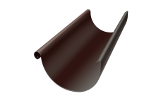 Желоб полукруглый GL PE Matt 125 мм 3 м RAL 8017 шоколад