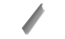 Декоративная накладка на столб универсальная 62х55 для забора жалюзи 0,45 PE RAL 7005 мышино-серый (2,5м)