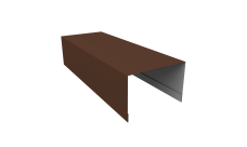 Крышка для забора из сайдинга (Квадро брус, Корабельная Доска, ЭкоБрус new) 0,5 Satin RAL 8017 шоколад (2,5м)