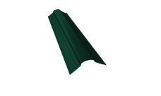 Планка конька фигурного 70x70 0,45 PE-Double с пленкой RAL 6005 зеленый мох (2м)