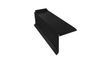 Планка торцевая сегментная 30мм Левая 0,5 Satin с пленкой RAL 9005 черный