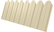 Профнастил C10B фигурный Grand Line 0,45 PE RAL 1015 светлая слоновая кость