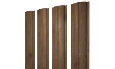 Штакетник Полукруглый Slim с прямым резом 0,45 Print Premium Pine Wood Fresh