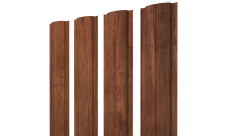 Штакетник Полукруглый Slim с прямым резом 0,45 Print Premium Rowan Fresh TwinColor