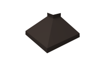 Угол отлива внешний 100 0,45 Drap-double TX с пленкой RR 32 темно-коричневый