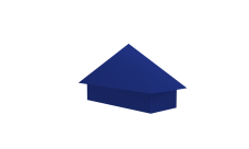 Колпак на полустолб для С21 0,45 PE с пленкой RAL 5002 ультрамариново-синий