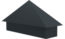 Колпак на полустолб для С8,С10 0,5 Rooftop Бархат с пленкой RAL 7016 антрацитово-серый