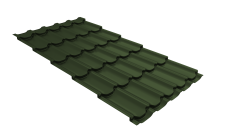 Металлочерепица "Квинта плюс" ("Kvinta plus") 0,5 Satin Matt TX RAL 6020 хромовая зелень