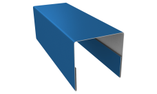 Планка П-образная заборная 20 0,5 Satin с пленкой RAL 5005 сигнальный синий (2м)