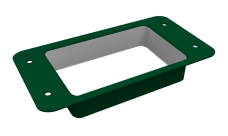 Приемник воды прямоугольный Vortex Lite PE RAL 6005 зеленый мох