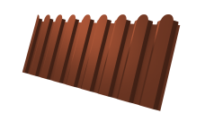 Профнастил С20A фигурный Grand Line 0,45 Drap RAL 8004 терракота