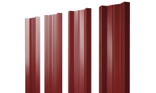 Штакетник М-образный A с прямым резом Grand Line 0,45 PE RAL 3011 коричнево-красный