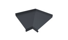 Угол отлива внутренний 250 0,45 Drap TwinColor с пленкой RAL 7024 мокрый асфальт