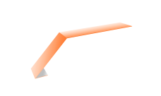 Планка карнизная для мягкой кровли 100х60 0,45 PE с пленкой RAL 2004 оранжевый (2м)