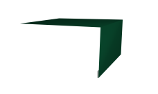 Планка околооконная простая 250х75 0,45 PE с пленкой RAL 6005 зеленый мох (2м)