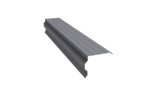 Планка торцевая фигурная 90х110 Grand Line 0,5 Satin с пленкой RAL 7004 сигнальный серый (3м)