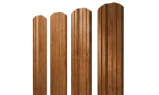Штакетник Twin фигурный 0,45 Print Elite Golden Wood TwinColor