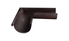 Угол желоба внешний Grand Line PE 90 гр 150 мм RAL 8017 шоколад