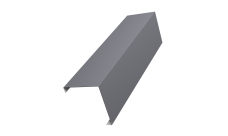 Декоративная накладка на столб универсальная угловая 60х60 для забора жалюзи 0,5 Satin RAL 7004 сигнальный серый (2м)