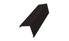 Декоративная накладка на столб универсальная угловая 60х60 для забора жалюзи Grand Line 0,5 Satin Matt TX RAL 9005 черный (1,8м)