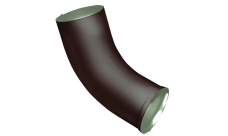 Колено стока GL PE Matt 90 мм RAL 8017 шоколад