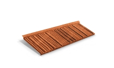 Лист композитной черепицы Metrotile WoodShake терракотовый