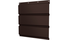 Софит металлический Классик v01 Grand Line без перфорации 0,5 Satin Matt с пленкой RAL 8017 шоколад