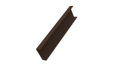 Декоративная накладка на столб универсальная 62х55 для забора жалюзи 0,45 PE RAL 8017 шоколад (2,5м)