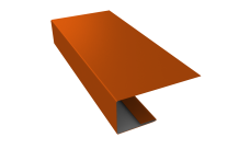 J-Профиль 18мм 0,45 PE с пленкой RAL 2004 оранжевый (2м)