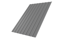 Профнастил С10A 0,45 PE RAL 9006 бело-алюминиевый