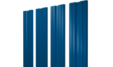 Штакетник Twin с прямым резом 0,5 Satin RAL 5005 сигнальный синий