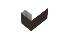 Финишный профиль фибросайдинга 0,5 Satin с пленкой RR 32 темно-коричневый (2м)