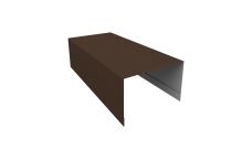 Крышка для забора из сайдинга Блок-хаус new Grand Line 0,45 Drap TX RAL 8017 шоколад (2,5м)