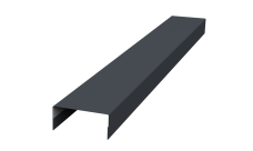 Ламель лицевая стартовая/финишная забора жалюзи Texas 55мм для калиток и ворот (с заполнением ламелями 125) 0,5 PE RAL 7024 мокрый асфальт