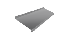 Отлив простой 200 0,5 Satin с пленкой RAL 9006 бело-алюминиевый (2м)