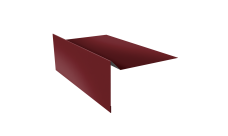 Планка ветровая для мягкой кровли простая 100х20х100 Grand Line 0,45 Drap TR RAL 3005 красное вино (3м)